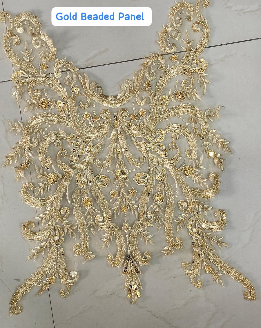 Gold Beaded Panel (Item #017)