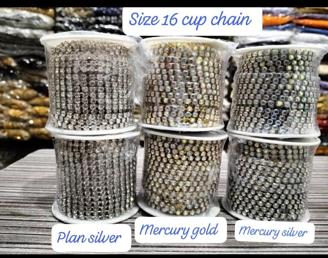 Size16 Cup Chain Mercurggold Plansilvæ  (Item #073)